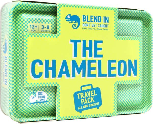 The Chameleon Travel: The Award-Winning Spot-The-Imposter Board Game in a Travel Friendly Tin with 20